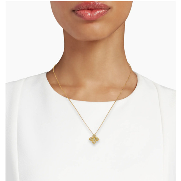 Roberto Coin Venetian Princess 18K Gold & 0.15 TCW Pendant Necklace MSRP$3100 - Picture 2 of 9